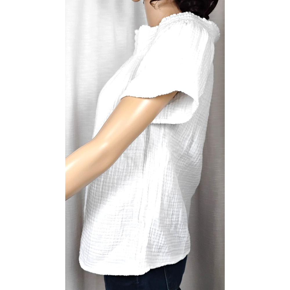 Michael Stars Gauze Off Shoulder Top Flowy Boho Festival Made USA Small - Picture 2 of 13
